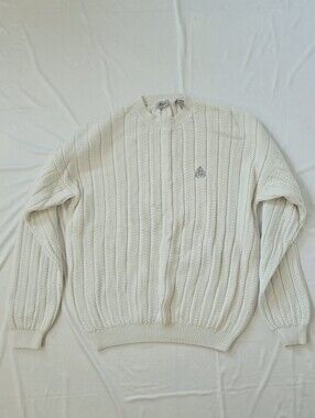IZOD White Crewneck Sweater | Size M